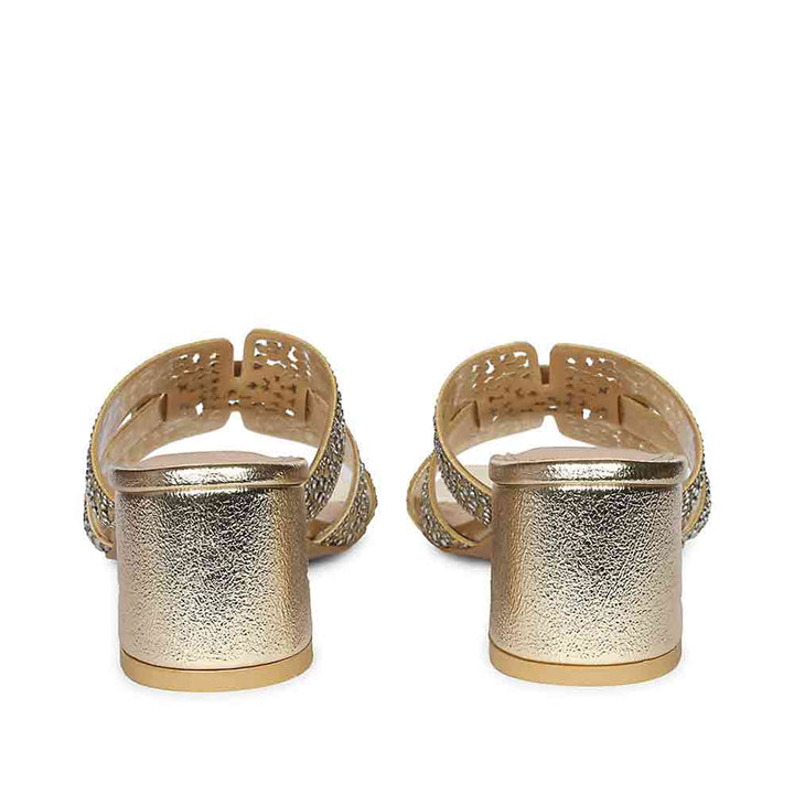 Saint Gold Leather Block Heels