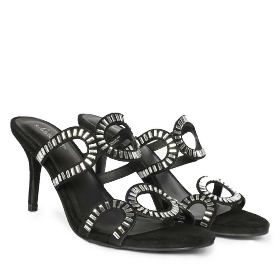 Saint Black Leather Heel