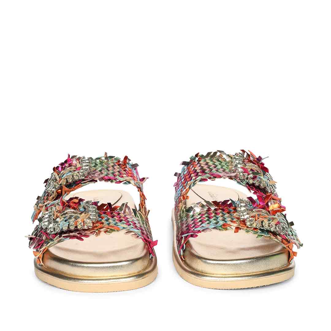 Saint Nuala Crystal Stone Multi Woven Leather Sandals