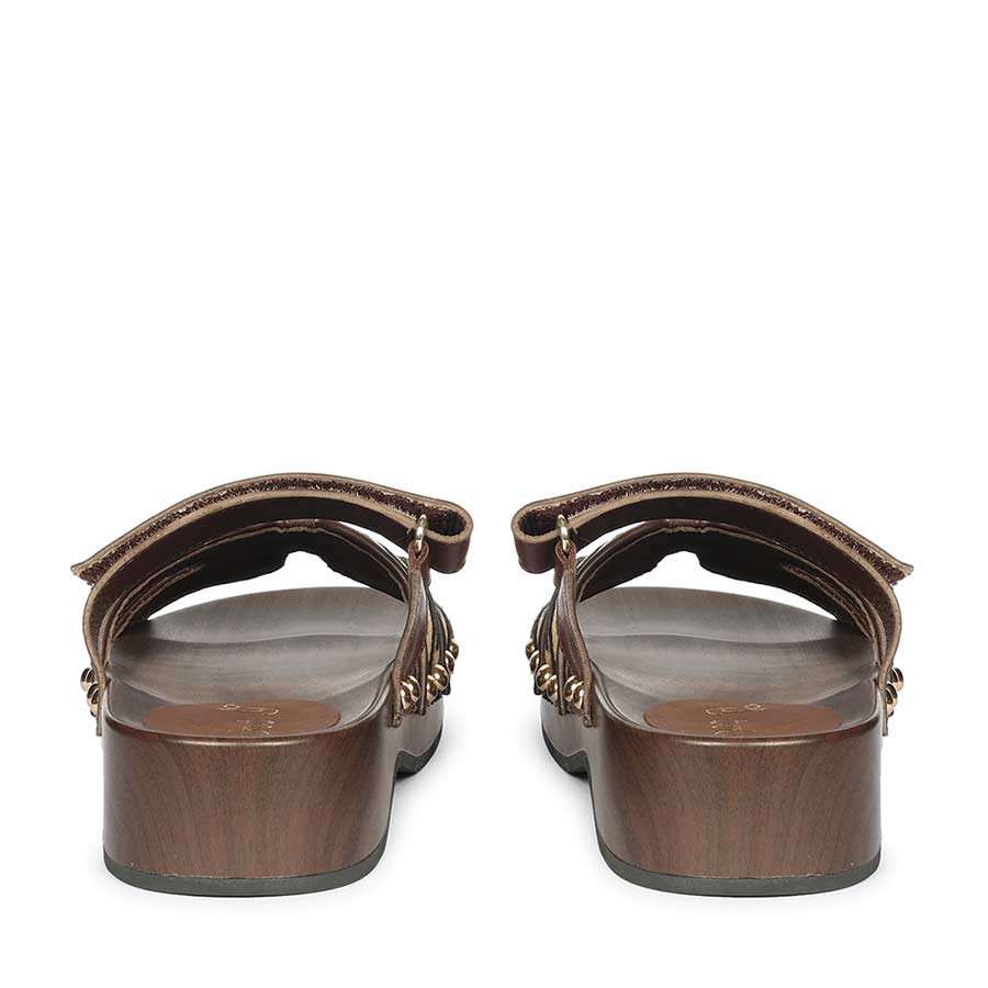 Saint Mikayla brown Leather Platform Sandals