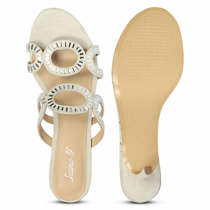 Saint Ivory Leather Heel