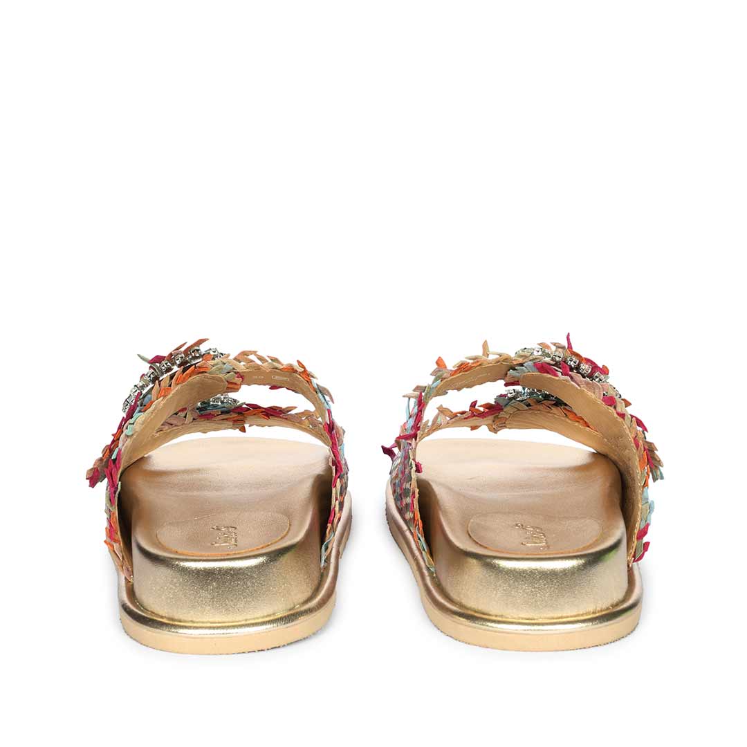 Saint Nuala Crystal Stone Multi Woven Leather Sandals