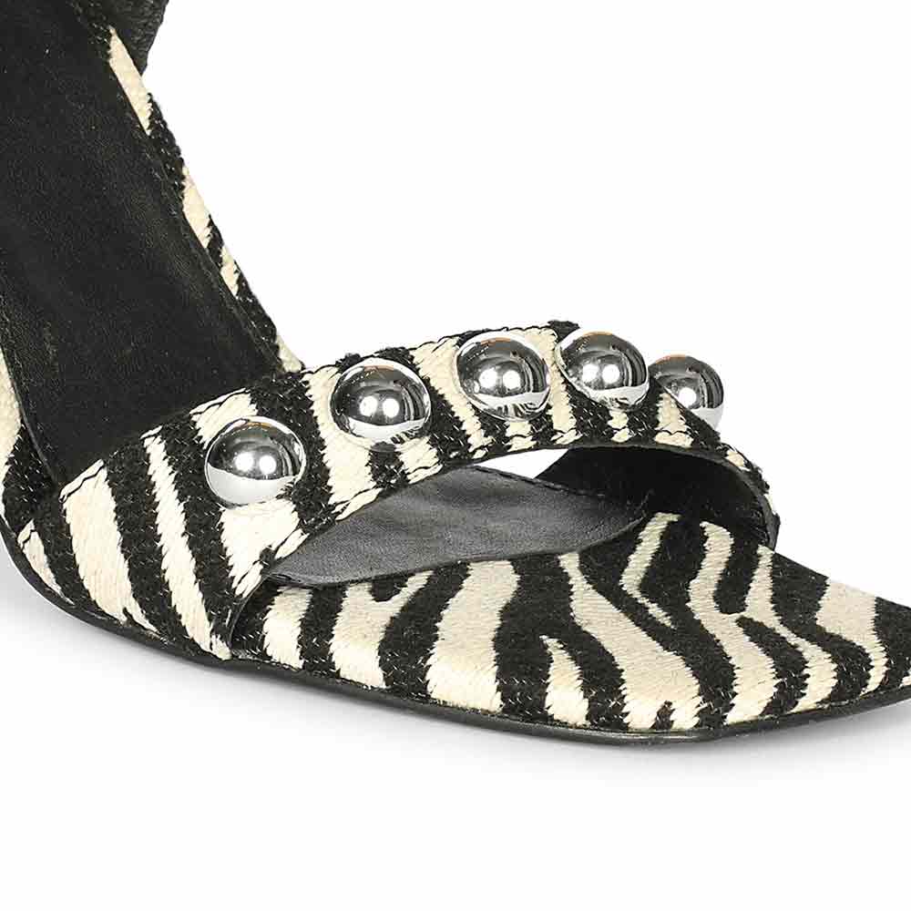 Saint Avery White Leopard Raffia High Block Heels