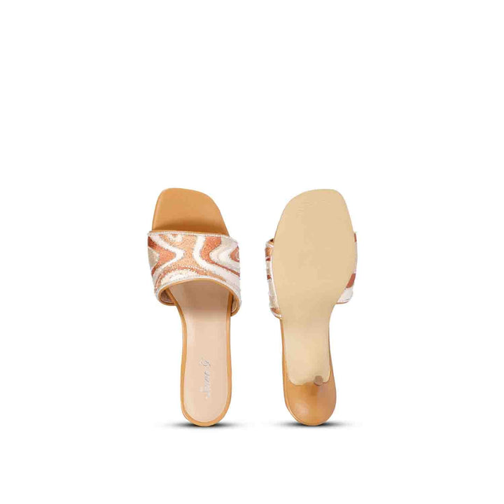 Saint Rina Brown Hand Embroidered Leather Stilettos