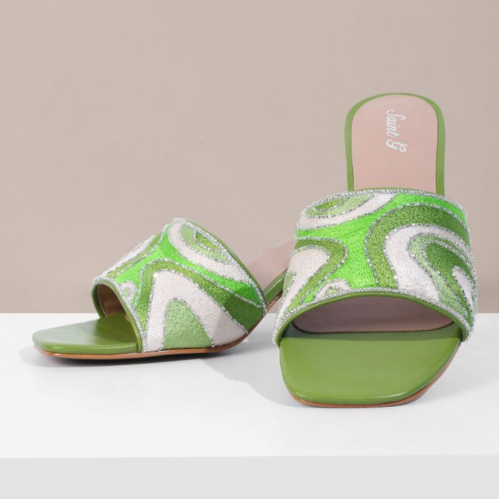 Saint  Rina multi green  heels