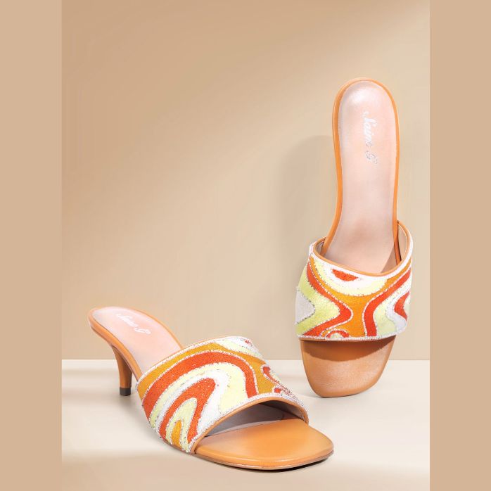 Saint  Rina multi orange heels
