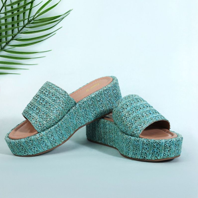 Saint  Betta  blue wedge heels