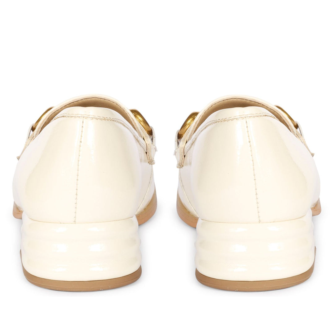 Saint Jackie Leather Off White Patent Handcrafted Shoes