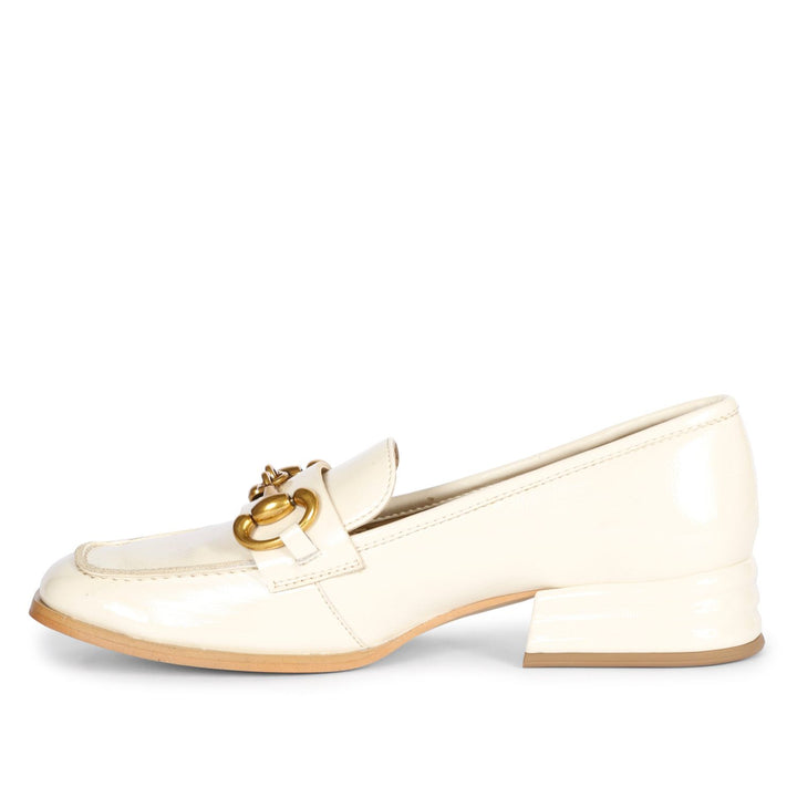 Saint Jackie Leather Off White Patent Handcrafted Shoes