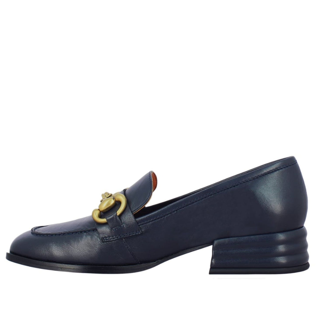 Saint Jacqueline Leather Navy Handcrafted Shoes