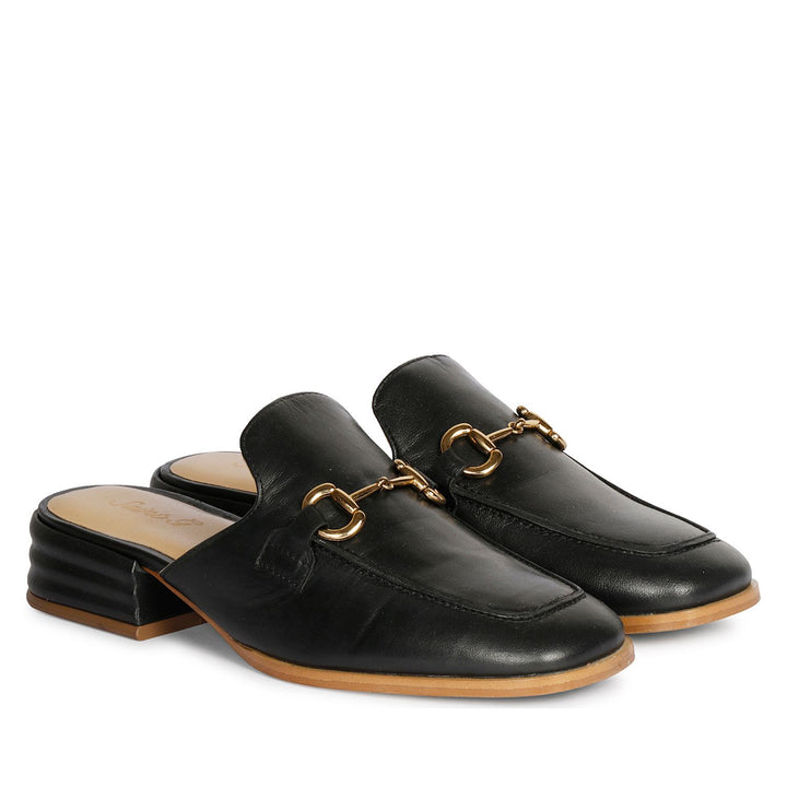 Saint Savannah Leather Black  Handcrafted Shoes