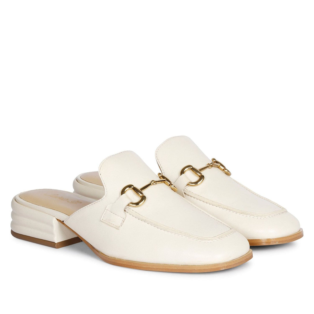 Saint Savannah Leather Off White  Handcrafted Shoes