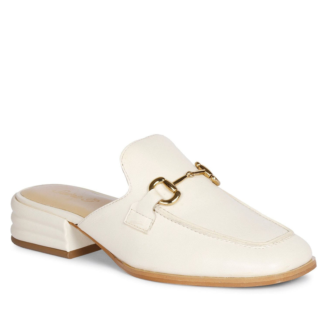 Saint Savannah Leather Off White  Handcrafted Shoes