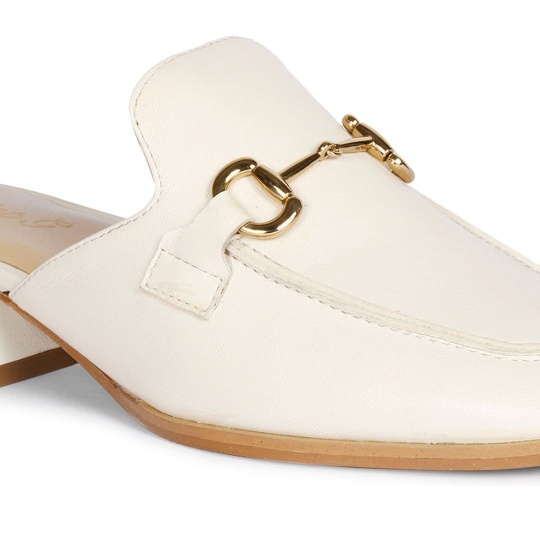 Saint Savannah Leather Off White  Handcrafted Shoes
