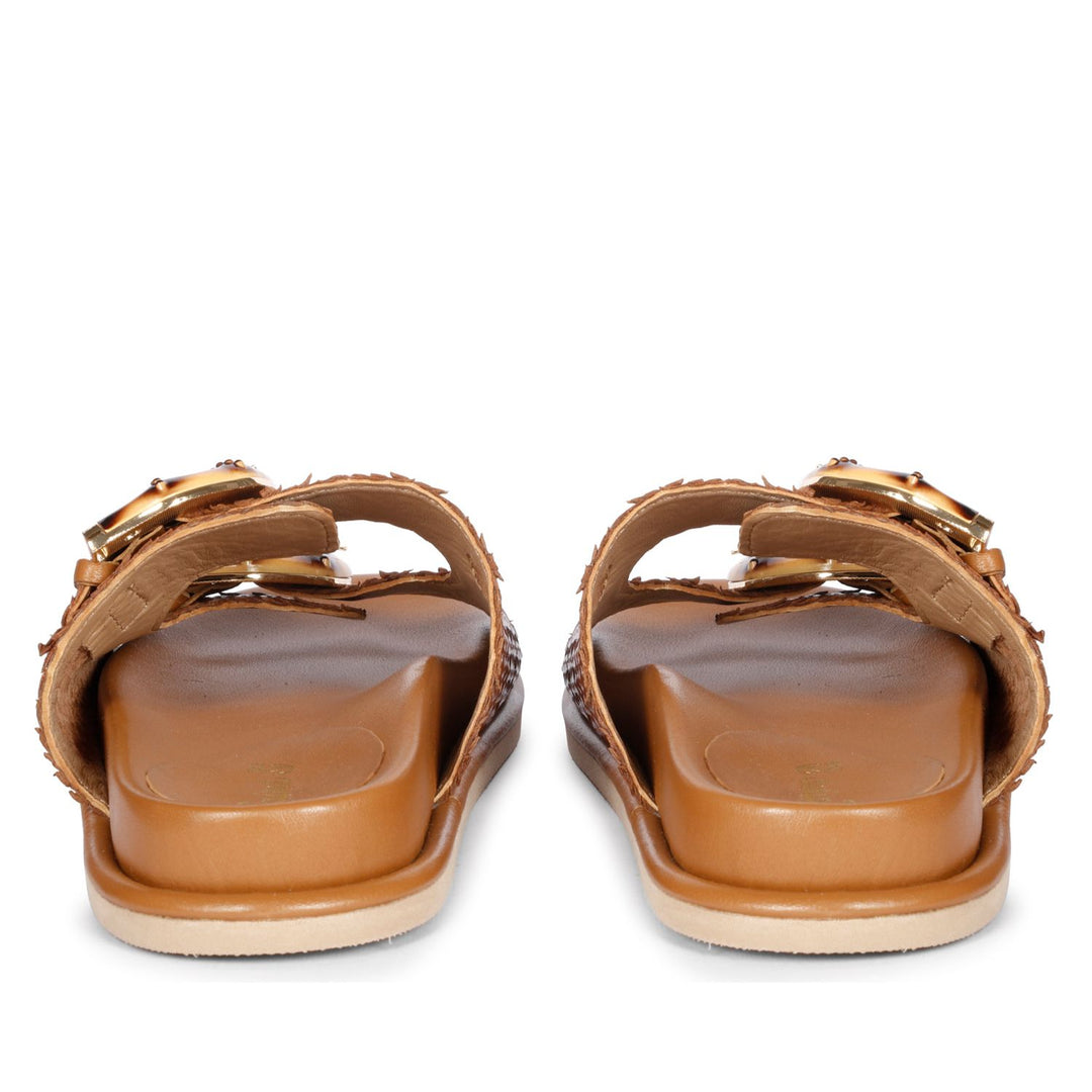 Saint  Venice Cuoio  Studded Strappy Sandals