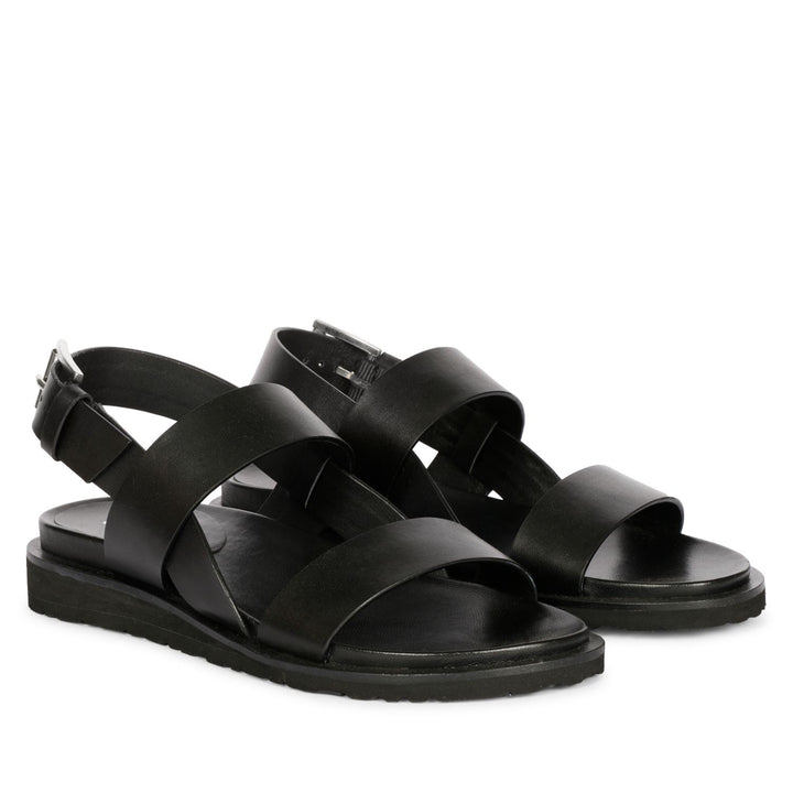 Saint  sicily Black  Studded Strappy Sandals