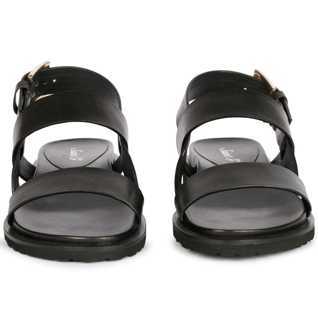 Saint  sicily Black  Studded Strappy Sandals