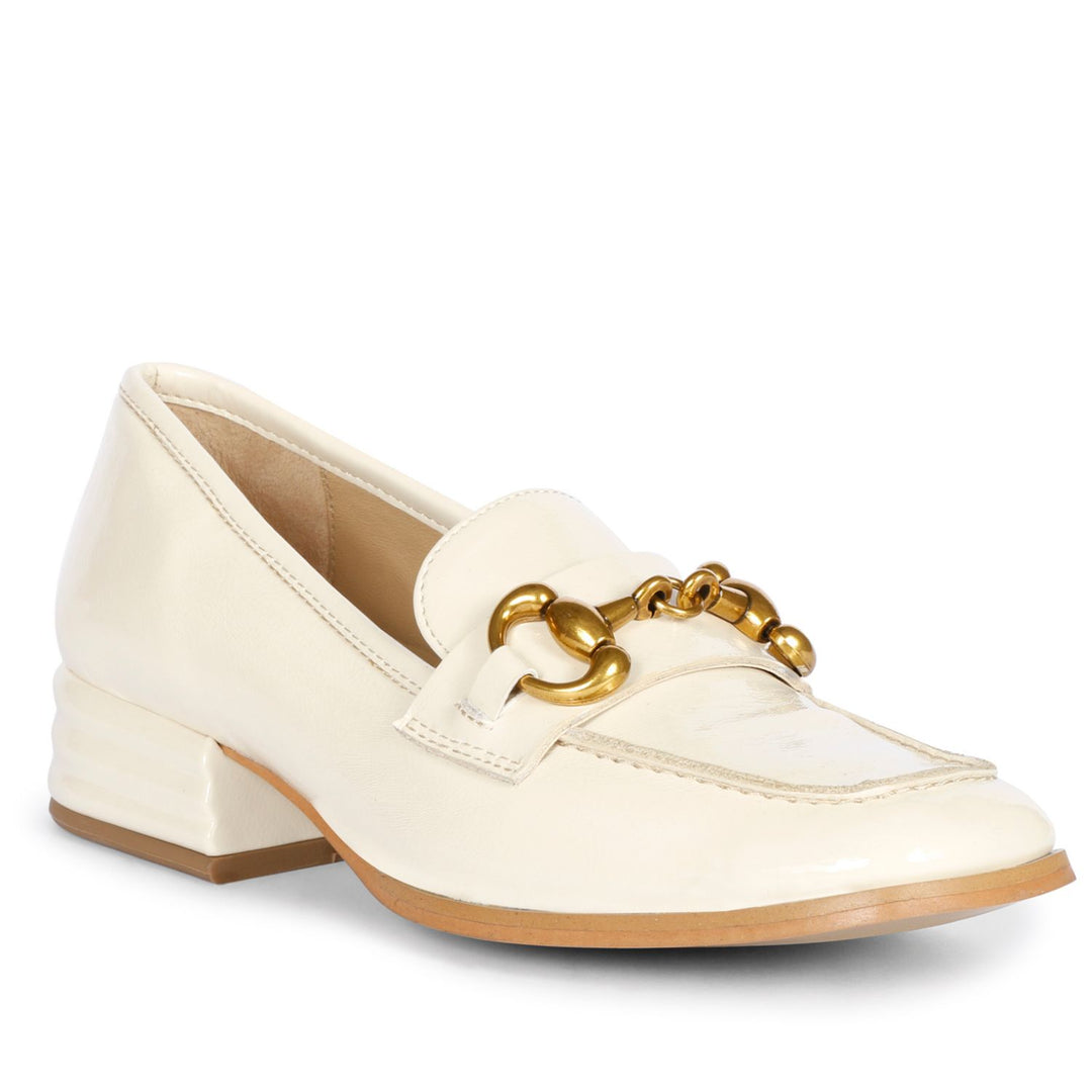 Saint Jackie Leather Off White Patent Handcrafted Shoes