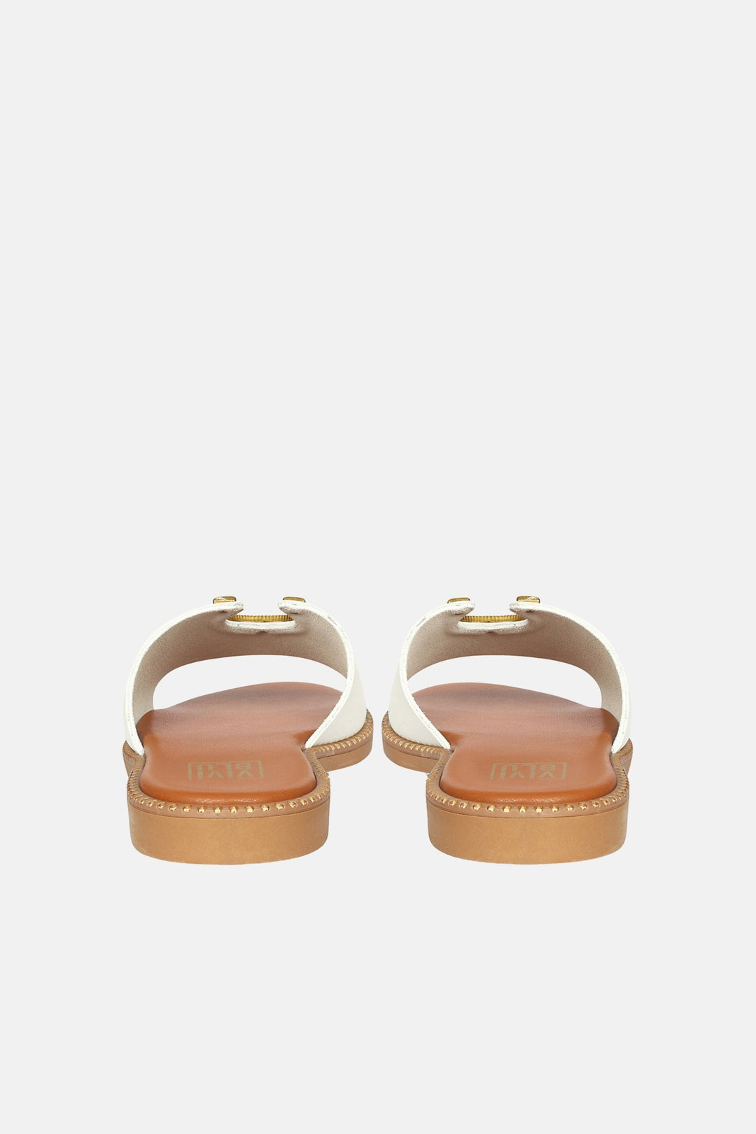 Vivi Blu - Amber Horseshoe Ornament Sandals - White Leather