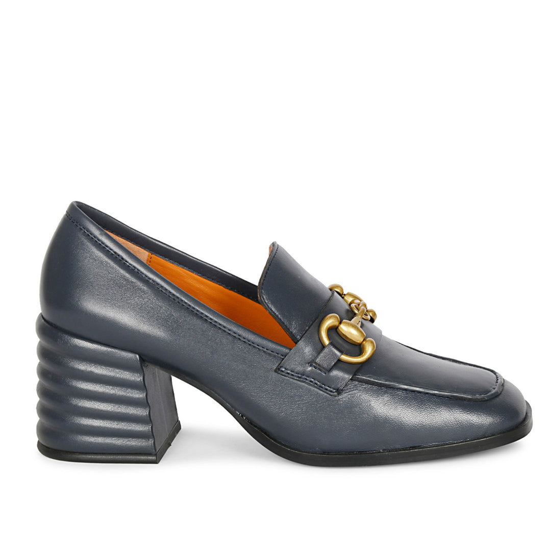 Saint Vera Navy Leather Handcrafted Shoes