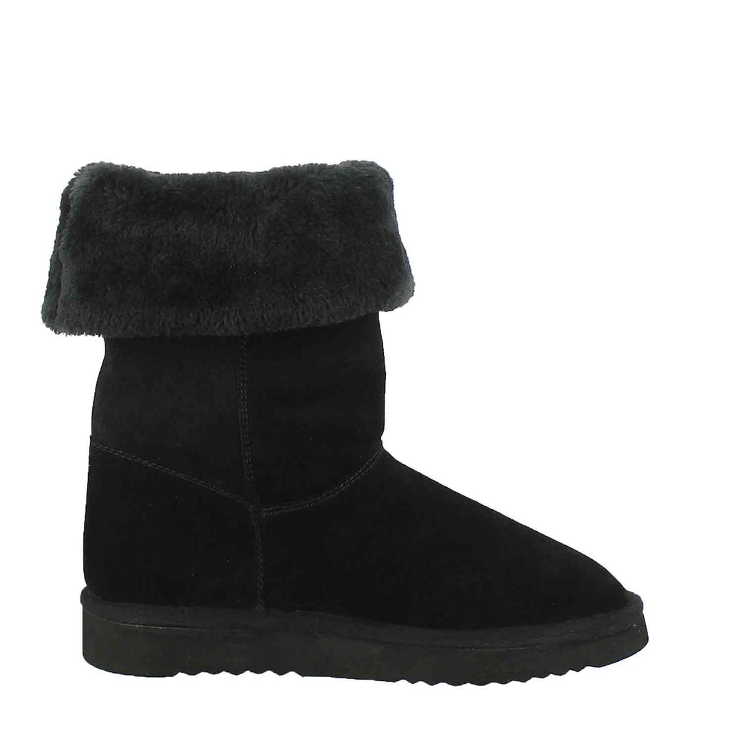 Women's Black Suede Statement Boots