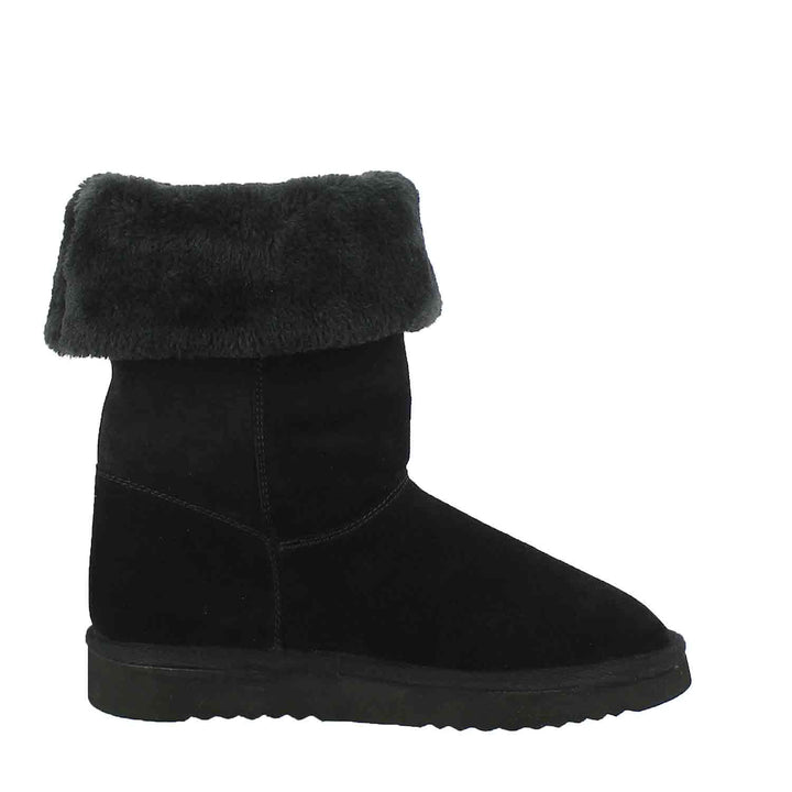 Women's Black Suede Statement Boots