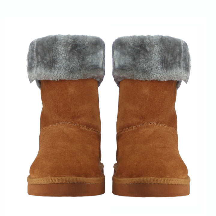 Women's Tan Suede Statement Boots