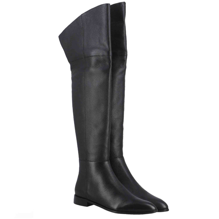 Saint Grace Black Leather Above The Knee Boots - SaintG