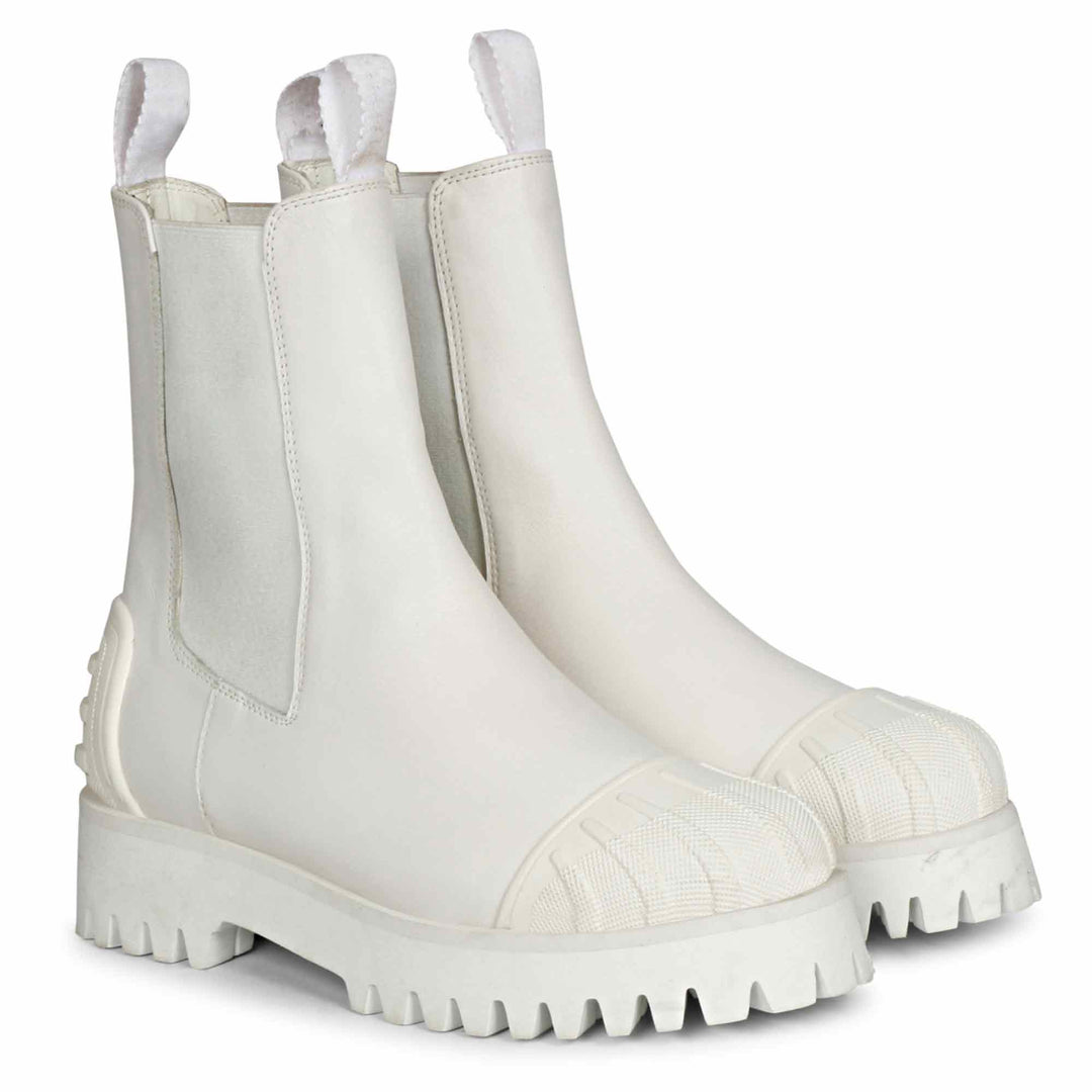 Saint Isla White Leather High Ankle Boots SaintG USA Saint Isla White Leather High Ankle Boots SaintG USA
