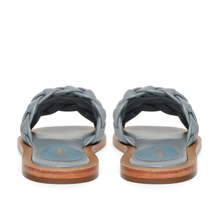 Saint Edetta Blue Woven Leather Sliders