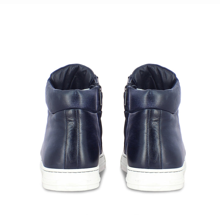 Saint Tesoro Blue Leather Handcrafted Sneakers