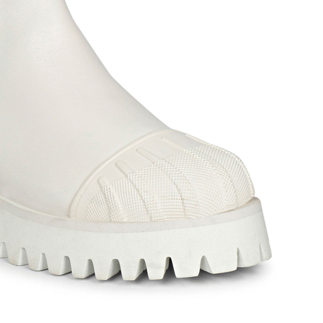 Saint Isla White Leather High Ankle Boots – SaintG USA