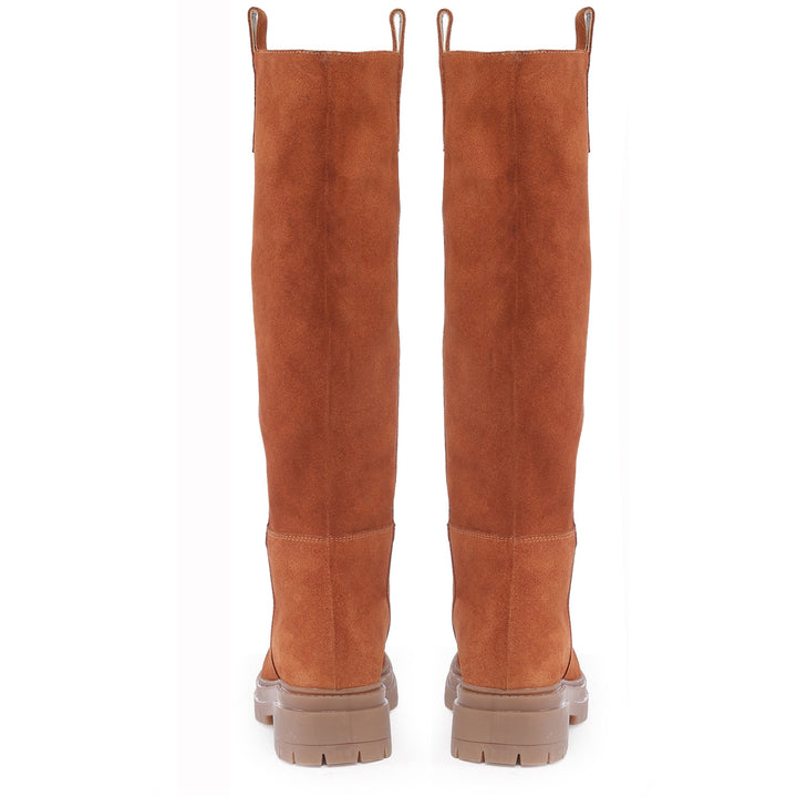 Saint Janet Wood Suede Leather Pull On Knee High Boots