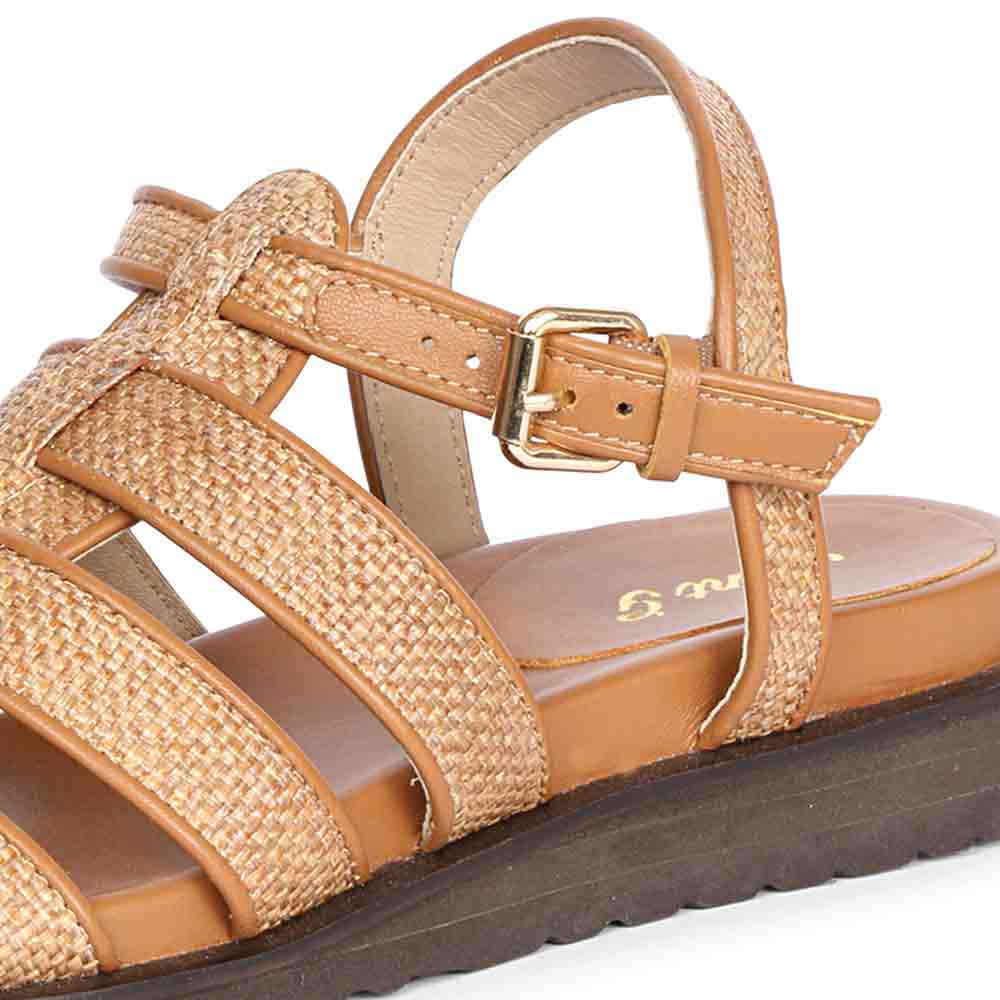 Saint Alta Khaki  Studded Strappy Sandals