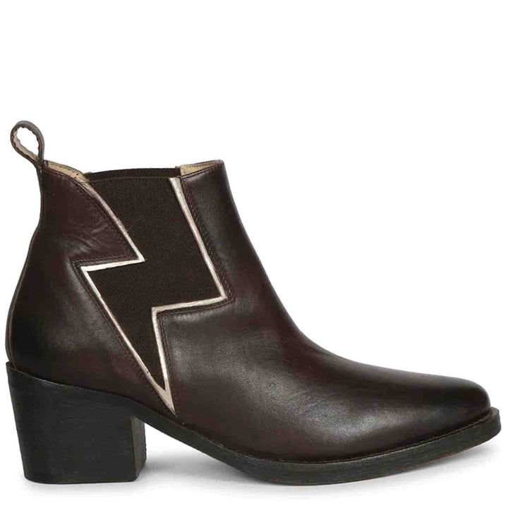 Saint Melissa Brown Leather Ankle Boot - SaintG India