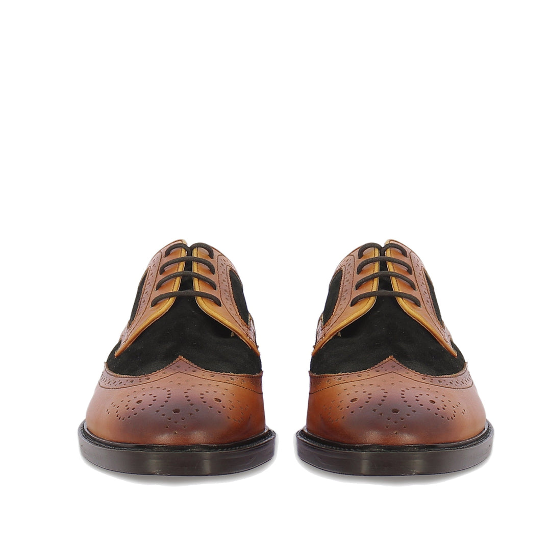 Saint Bernard  Tan Leather Lace Up Brogue - SaintG India