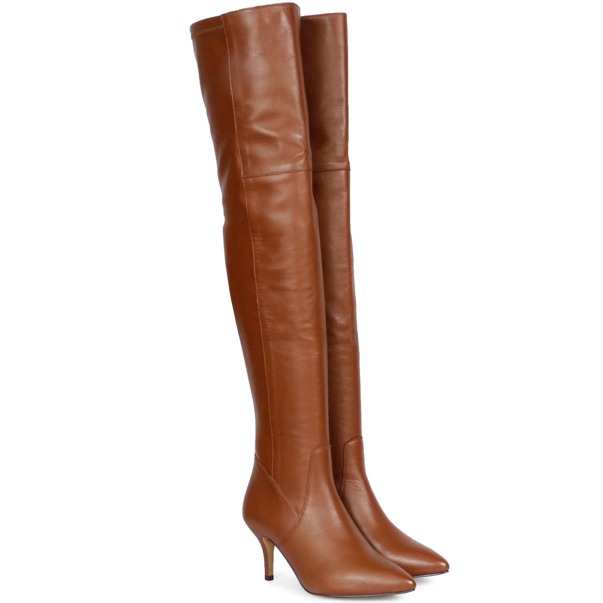 Saint Brigitte Cuoio Stretch Napa Thigh High Boots – SaintG USA
