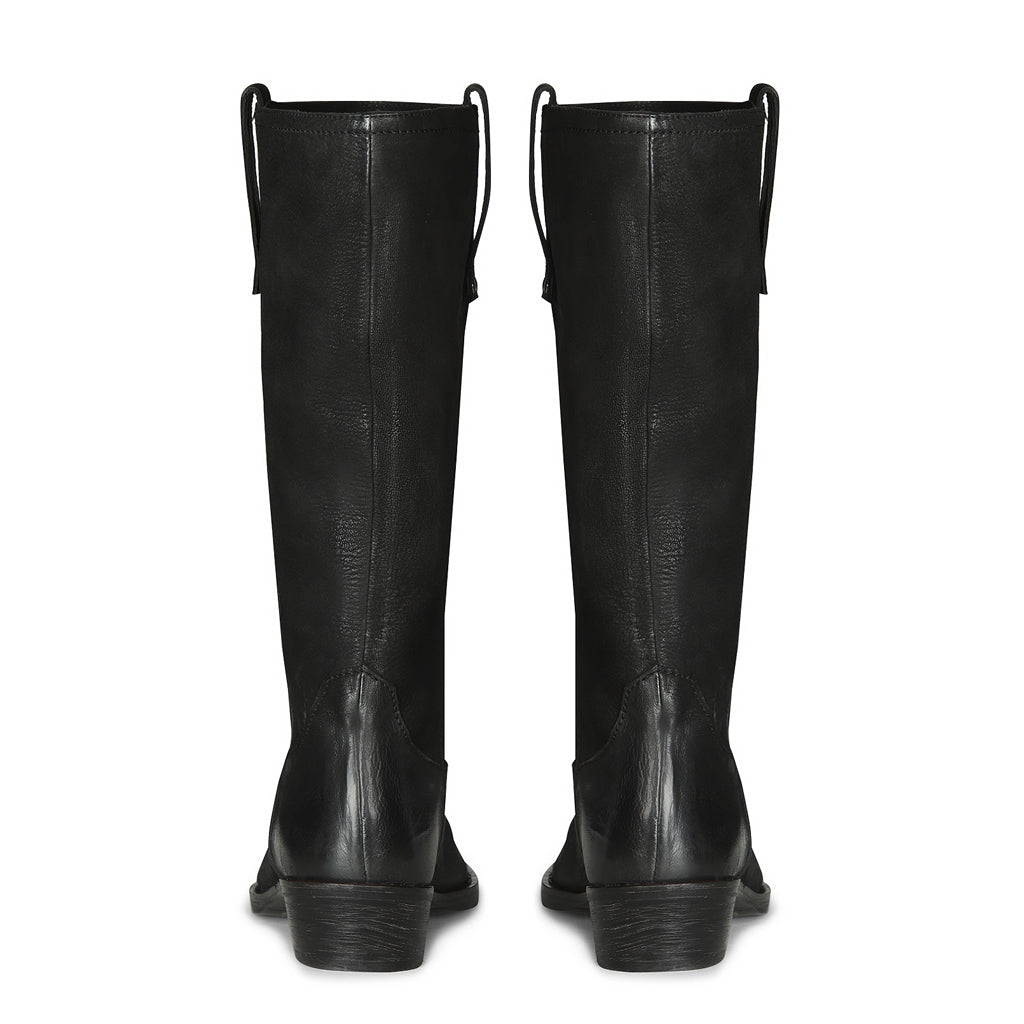 Saint Valery Black Leather cowboy Calf Boots - SaintG India