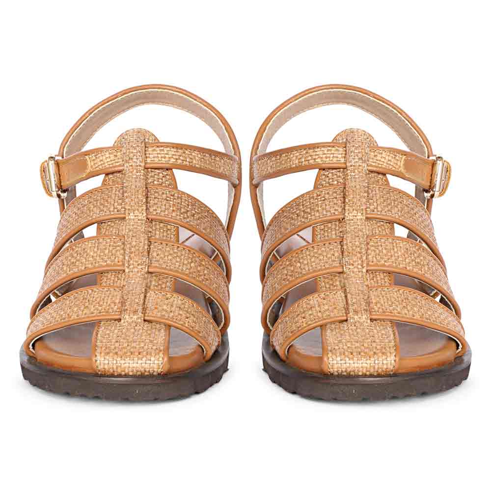 Saint Alta Khaki  Studded Strappy Sandals