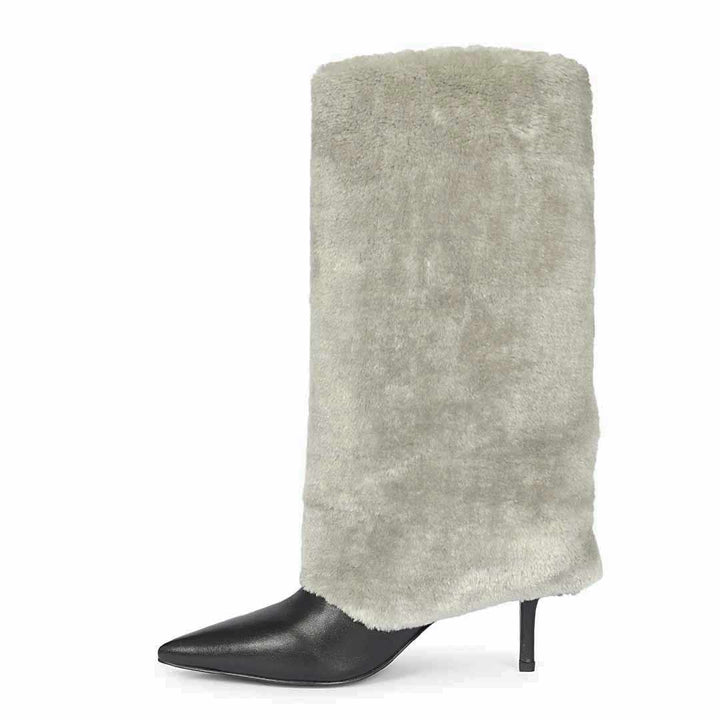 Winter Grey Calf Boots Women