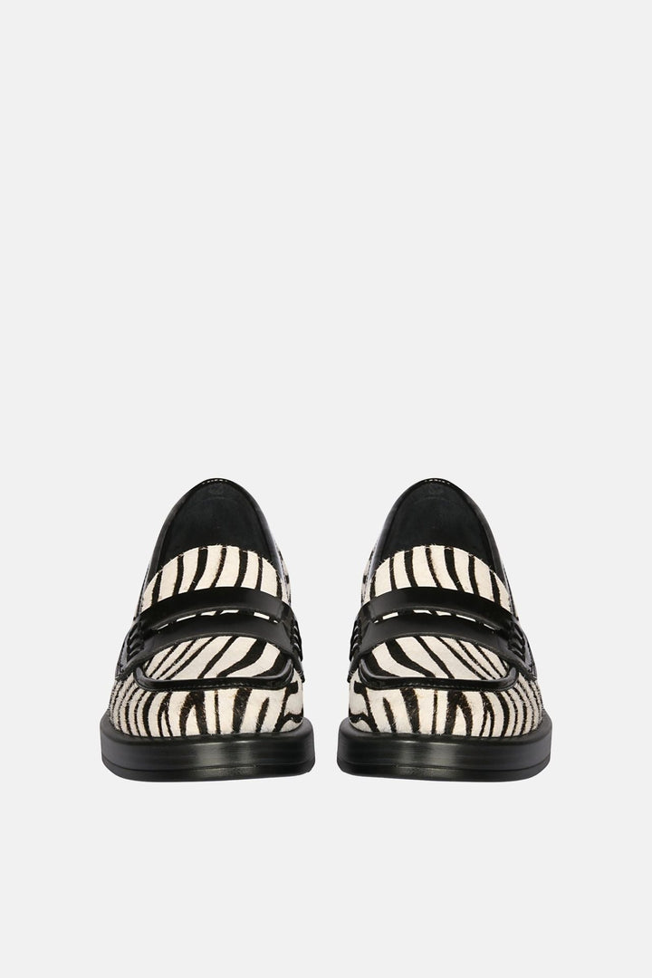 The Saint G - Zuri - Black/White Moccasins