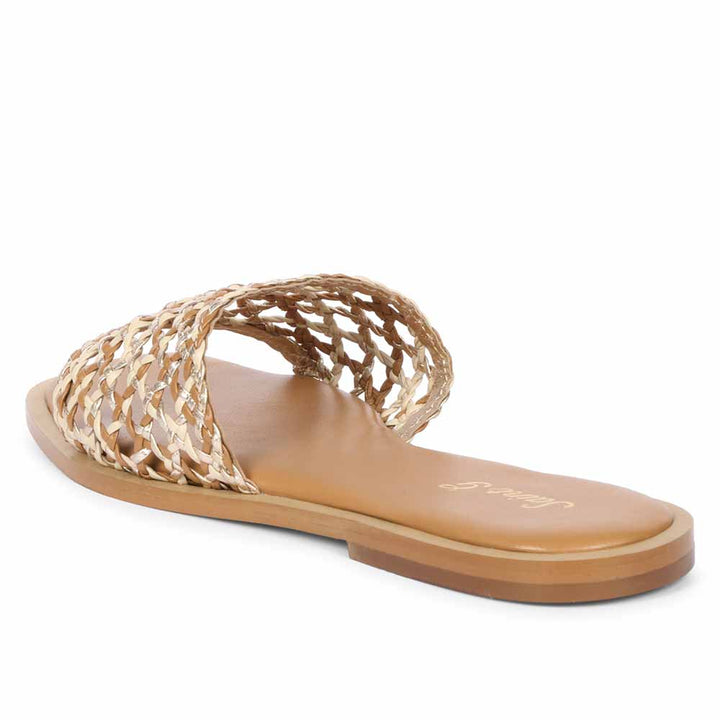 SAINT JADE MULTI TAN WOVEN LEATHER SLIP ON