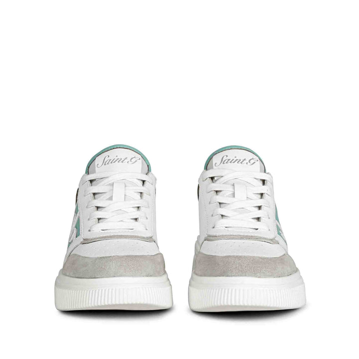 Saint Aloisia Mint Sneakers - Fashion-forward leather footwear for a fresh and modern vibe.