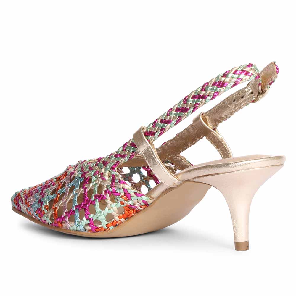 Saint Abril Rainbow Hand Woven Leather Pumps