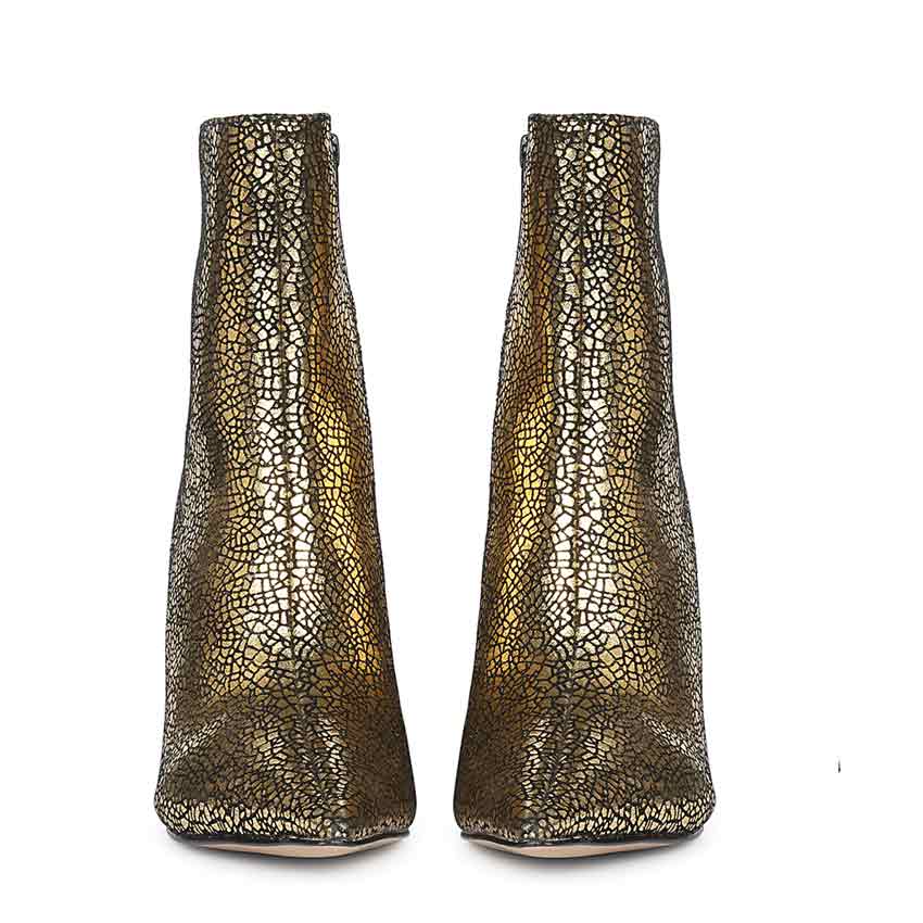 Lorena Silver Metallic Leather Boots for Stylish Women