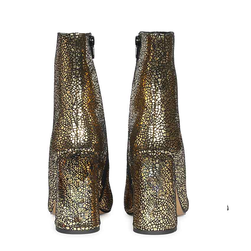 Lorena Silver Metallic High Ankle Boots for Women