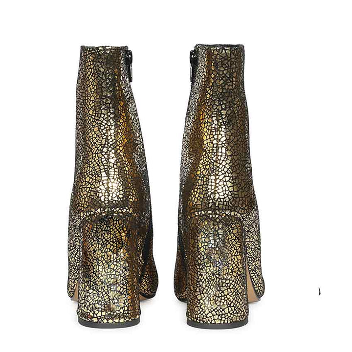 Lorena Silver Metallic High Ankle Boots for Women