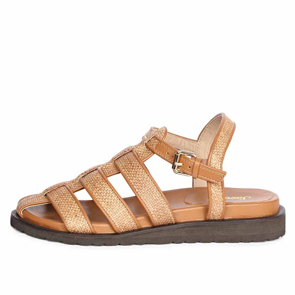 Saint Alta Khaki  Studded Strappy Sandals