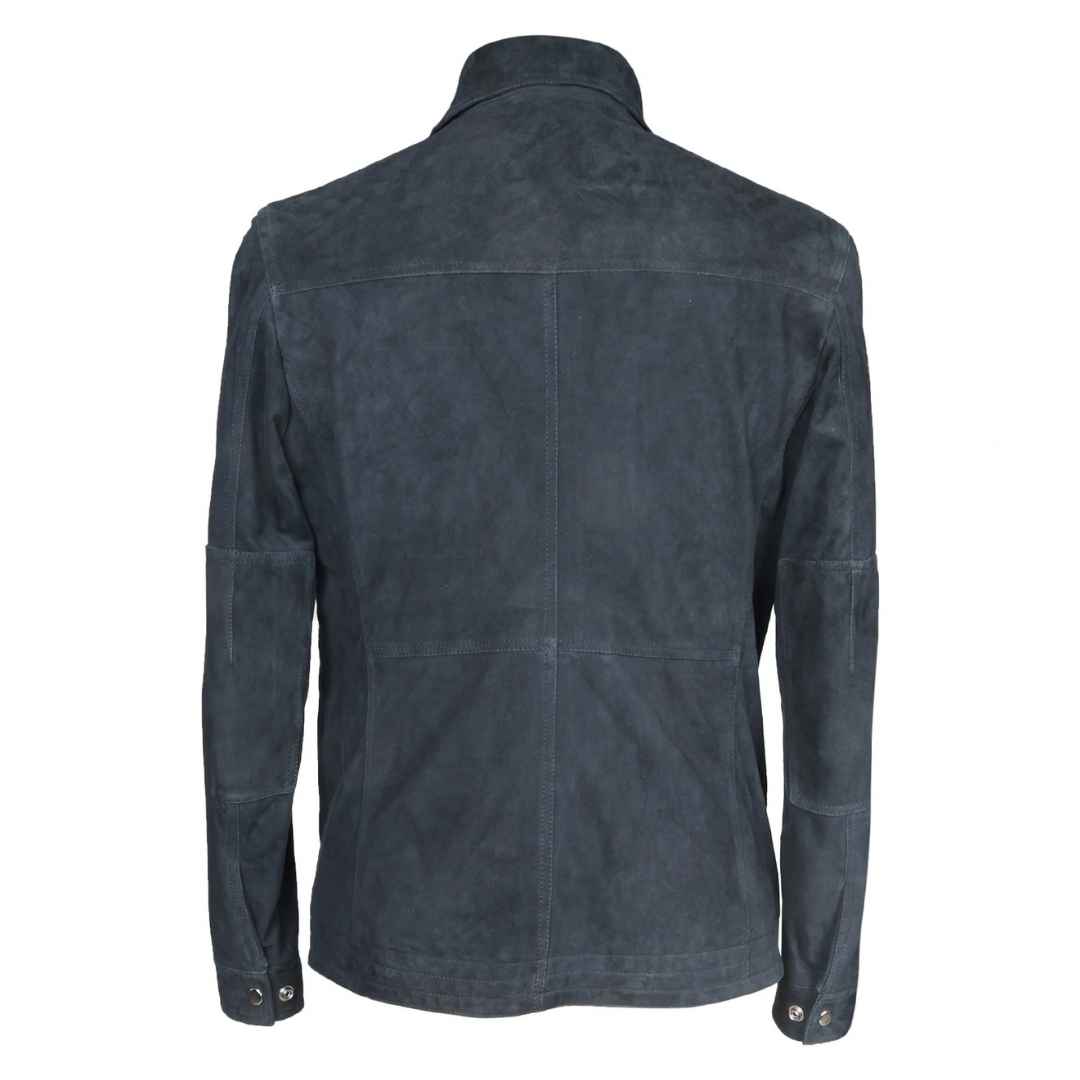 Saint Navy Leather Men's Jacket