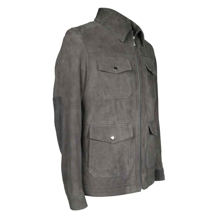 Saint Grey Leather Men's Jacket